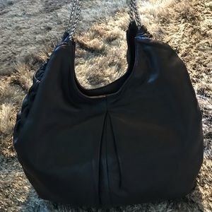 Elie Tahari Black Leather Bianca Chain Bag